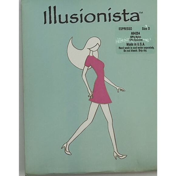ILLUSIONISTA - NYLON SPANDEX TIGHTS  A94204‎ Expresso SIZE D New in Box - Picture 1 of 2